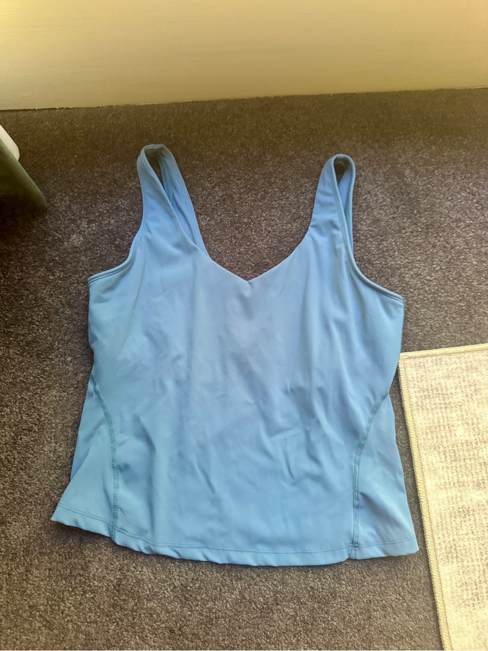 Women’s Blue V-Neck Sleeveless Activewear Tank